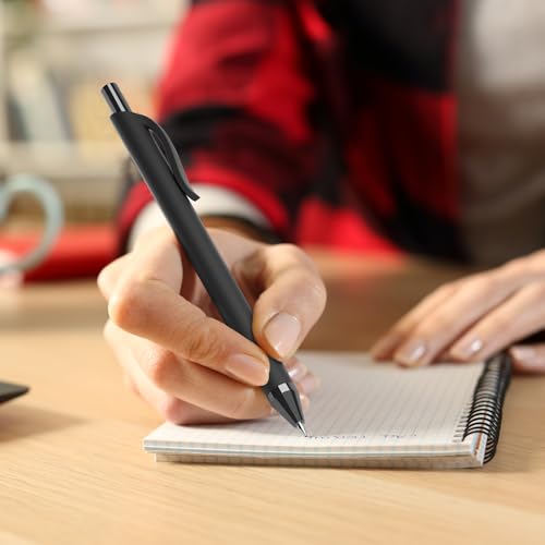 208 Pack Black Pens - Bulk Pens 1.0mm No Bleed Retractable Ballpoint Pens | Medium Point Smooth Writing Black Ink Click Pen for Waitress, Server, Office, business - color: Black (Black ink)