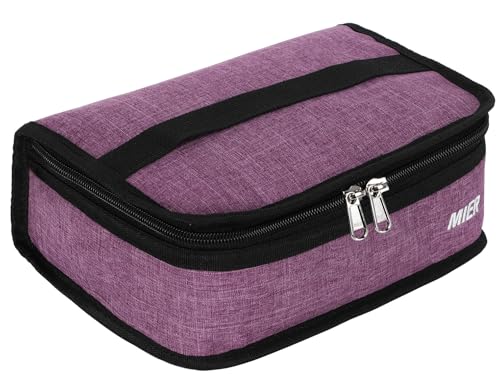 MIER Small Lunch Bag for Kids & Adults Compact Insulated Lunch Box Portable Thermal Mini Cooler for Work School Travel, Purple - color: Mini Purple, size: Mini