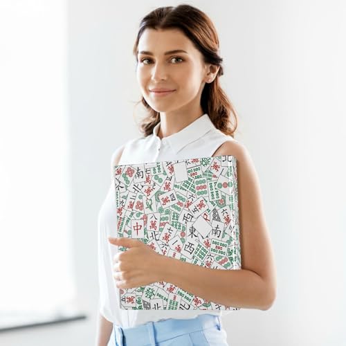 Mahjong Tiles Round Ring Binders 1.5 Inch 3 Ring Binder with Clipboard Holds 200 Sheets Office Home School - color: Multicolored 2