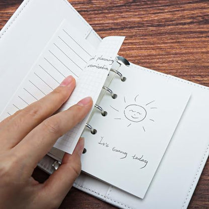 3 Pack A8 Refill Paper Loose Leaf Paper 120 Sheets Refillable Planner Binder Paper M5-5 Hole Mini Binder Paper 2.64''x4.09'' Filler Paper Blank&Grid&Lined - color: Blank&Grid&Lined