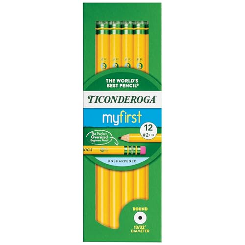 Ticonderoga® Beginners' Elementary Pencils, With Eraser, #2 Lead, Yellow Barrel, Pack Of 12 - size: 1 Count (Pack of 12)