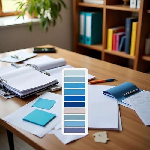 200 Pcs Sticky Index Tabs,Writable and Repositionable Book Flags Tabs Strip,Page Markers Notes Tabs Index Tabs for Page Marking Classify File,Self-Stick Notes Notebooks and Writing Pads (Blue) - color: Blue