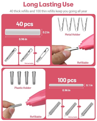 AFMAT Electric Eraser with 140 Eraser Refills, Rechargeable Pencil Erasers for Artists, Electric Erasers for Drafting, Drawing, Painting, Sketching, Architectural Plans, Detailer Tool EE25(Red) - color: Red