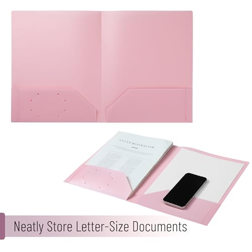 Mr. Pen- Plastic Folders with Pockets, 15 pcs | Aesthetic File Folder with Business Card Slot, 2-Pocket Folder, Back to School, Office, Filing Supplies - color: Lavender Fields, size: 15 Pack