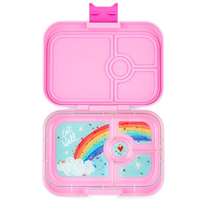 Yumbox Panino Leakproof Bento Lunch Box, Power Pink Rainbow | Sanwich Friendly Tray - color: Power Pink