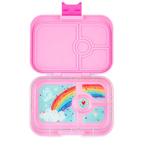 Yumbox Panino Leakproof Bento Lunch Box, Power Pink Rainbow | Sanwich Friendly Tray - color: Power Pink