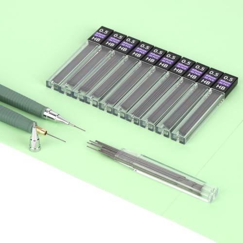 Mr. Pen- 0.5 mm Lead Refills for Mechanical Pencils, 1080 pcs (30 per Tube) | Includes 2x 4B Erasers, HB Graphite Lead, Standard Mechanical Pencil Refills for Drawing and Sketching