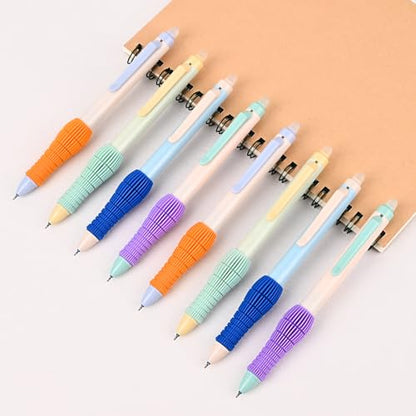 Temiary 8 Pcs Retractable Erasable Gel Pens & 10Pcs Extra Refills, Gel Ink Pen with Eraser, Fine Point 0.5mm Smooth Writing for Office School Supplies (Blue Ink)
