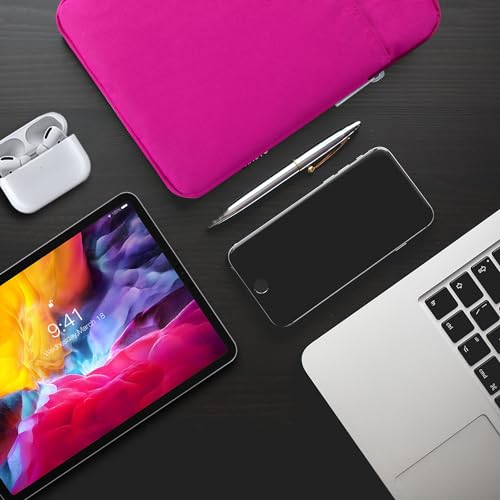 TiMOVO 9-11" Tablet Sleeve Bag, Plum | Fit iPad 11" A16 2025 / 10.9"/10.2" / Air 11" 5/4 Gen / Galaxy Tab A9+/A11Plus 11", Fit Smart Keyboard - color: Fuchsia, size: 9-11 Inch