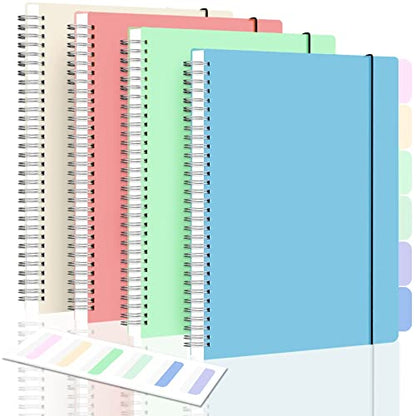 Blank Notebook, 4 Pack Spiral Sketch Book, 8.5" x 11" Large Blank Journal, No Bleed Thick Paper Sketchbook for Drawing, Unlined Notebook Journal for Women Men School, A4 Spiral Notebook Blank Paper - size: 8.5" x 11", style: Minimalist