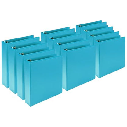 Samsill Plant-Based 2 Inch Durable Round Ring, View Binder, Eco-Friendly, USDA Certified Biobased, 12-Pack, Turquoise - color: Turquoise, size: 2", style: 12 Pack