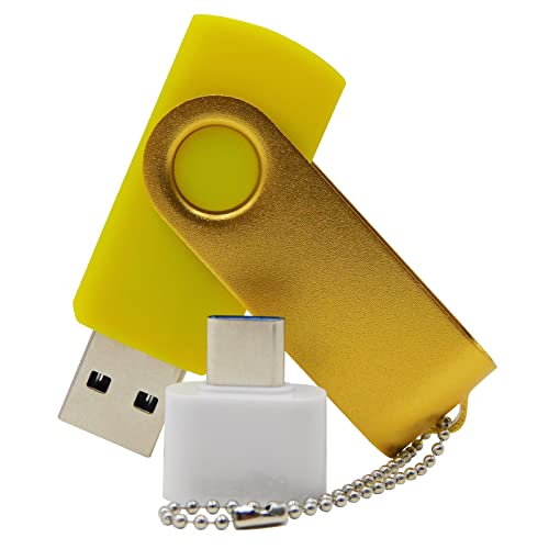 4GB USB Flash Drives Memory Sticks U Disk Thumb Drive Pen Drives for Pupil Students' Presents&Teachers' Gifts (Yellow)