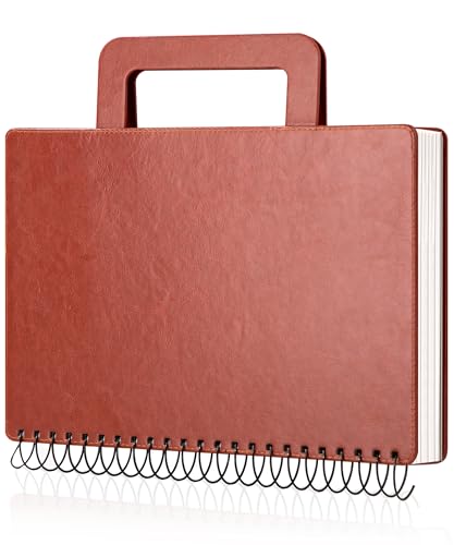 Large Sketchbook for Drawing 9"X 12" Portable Travel Spiral Bound Sketch Book with Pocket(98lb/160gsm) Hardcover Drawing Pad for Adults Watercolor Mixed Media Paper, 60 Sheets/120 Pages, Brown - color: Brown