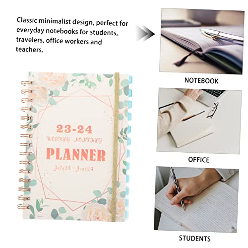 Academic Planner Notebook for Daily Scheduling Multi-function Spiral Calendar Notes Section Portable Organizer for Students and Professionals