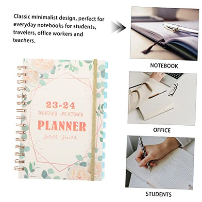 Academic Planner Notebook for Daily Scheduling Multi-function Spiral Calendar Notes Section Portable Organizer for Students and Professionals