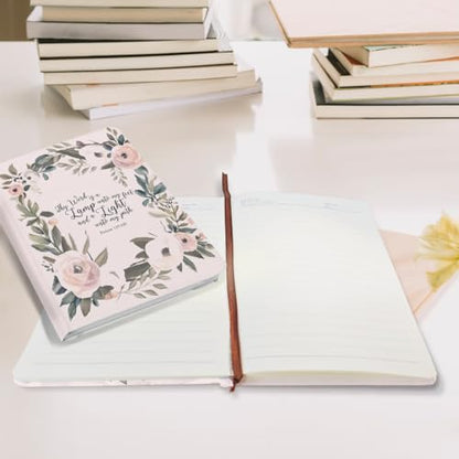 Bible Verse Gifts for Women, Christian Hard Shell Journal Notebook, Pink Flowers College Ruled Notebook, Inspirational Hardcover Notebooks, Journals for Writing Planner Note Taking 200 Sheets - color: Multi 1151