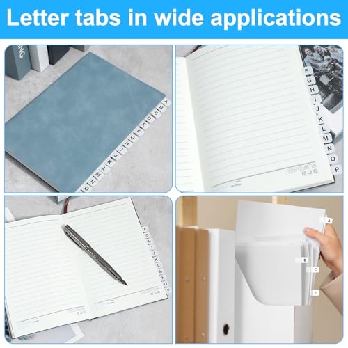 208Pcs Alphabetical Tabs for Notebooks, Ymapinc ABC Alphabet Stickers, Self-Adhesive A-Z Sticky Index Annotation Tabs, Book Reading Tab for Annotating Books, Page/Adhesive Tab for Dictionary/Files