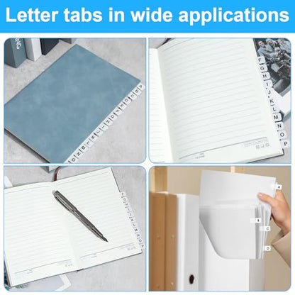 208Pcs Alphabetical Tabs for Notebooks, Ymapinc ABC Alphabet Stickers, Self-Adhesive A-Z Sticky Index Annotation Tabs, Book Reading Tab for Annotating Books, Page/Adhesive Tab for Dictionary/Files