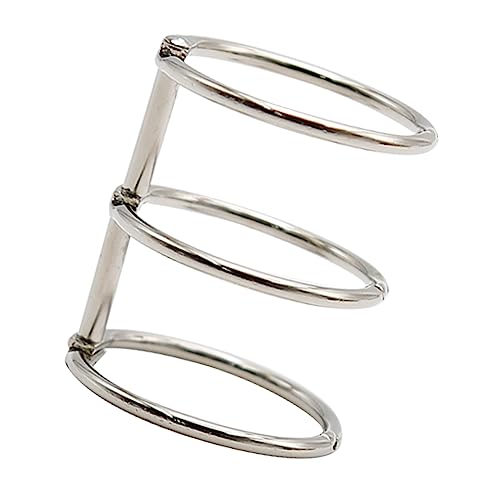 Saihisday 30 Pieces 3 Ring Metal Loose Leaf Binders 20 mm 25mm 30mm Inner Diameter Silver Book Rings Snap Split Hinged for Notebook DIY Travel Diary Photo Album
