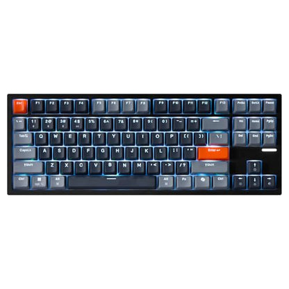 Adesso EasyTouch 1100 Wired/Wireless/Bluetooth Multi-OS Illuminated Mechanical VIA Compact Keyboard with Copilot Ai Hotkey