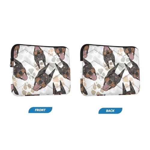 Cute Laptop Sleeve 13 inch Doberman Dog Laptop Bag 14 inch Waterproof Computer Bag for Women Laptop Accessories Computer Cover Bag for Tablet Men - color: Doberman Dog