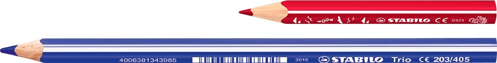 STABILO Trio thick short Animal Vibes - Triangular Colouring Pencil - Pack of 12 - Assorted Colours - style: Trio thick short