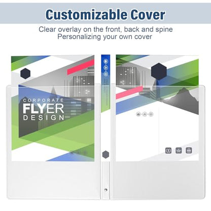 1/2 Inch 3-Ring-Binder with Pockets, 0.5''-inch Round Binders Holds 100 Sheets US Letter Size 8.5'' x 11'' - Bundle 12 Packs White Binders for Home, Office, and Back to School (0.5'' - 12 Packs) - size: 0.5'' - 12 Packs
