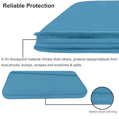 15.6 inch Laptop Sleeve, Slim Computer Carrying Bag Protective Cover Briefcase with Front Pocket, Durable Laptop Case for 15-16 Inch HP, Dell, Lenovo, Asus- Sky Blue - color: Sky Blue, size: 15.6 Inch