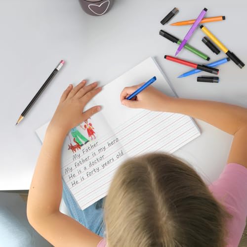 EXTRIC Primary Composition Notebook K-2, 6 PK Primary Journal 200 Pages - size: 6