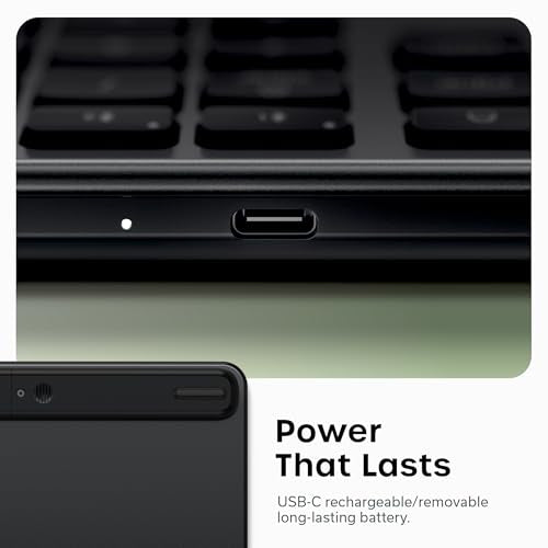 Satechi Slim EX3 Wireless Keyboard, Bluetooth & 2.4 GHz, Space Black | Full-size with numpad, instant OS key remap, rechargeable battery, for macOS, Windows, Android - color: Space Black, size: Keyboard