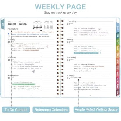 Planner 2026-2027, Weekly and Monthly Academic Year Calendar Planner, July 2026 - June 2027, Daily Agenda Book for Office School Supplies, Letter Size(8.5'' x 11'') - color: 2607-Whale, size: 8.5"x11"(Jul 2026-Jun 2027)