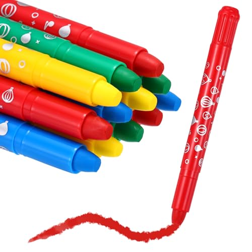 MECCANIXITY Twist Crayons, Twist Crayons Gel Watercolor Set Washable Silky Smooth for Arts Drawing DIY Craft Project Coloring Supplies Gift(Green Blue Red Yellow, Pack of 12) - color: Green Blue Red Yellow
