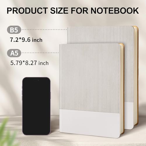 Lined Journal Notebook for Work College Ruled Note Book 5.79"x8.27" A5 PU Leather Daily Journaling 216 Pages for Women Men Writing Home School Supplies Business (Grey) - color: 06-Grey-1pack, style: A5 Lined 216pages