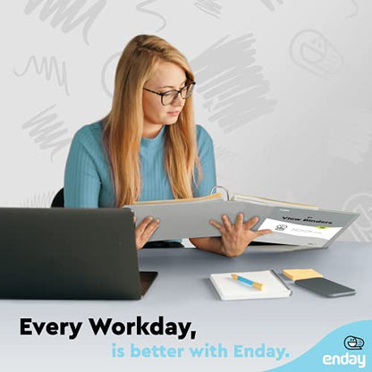 Enday 1 Inch Binder, Grey 3 Ring Binder 1 Inch, Heavy Duty Three Ring Binder, 175 Sheets Capacity - One Inch Binder for Home School and Office. - color: Grey, size: 1-Inch