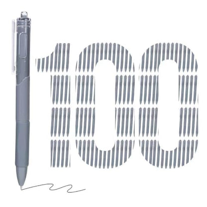 100 Pack Gel Pens Bulk, 0.5mm Fine Point Blue Barrel with Black Ink | Retractable, No Smear, No Bleed, Quick Dry Smooth Writing Click Pens for Studying, Journaling, Office and Everyday Use - color: Dusty Blue-100pieces