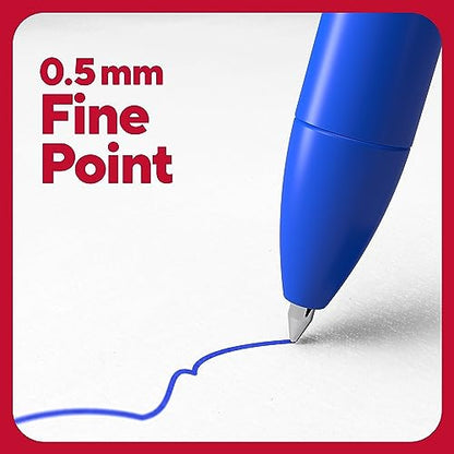 TRU RED Retractable Gel Pens, Fine Point 0.5mm, Blue Ink, 5 Pack – Quick‑Dry Pens for Precise, Smear‑Free Writing - color: Blue, size: 5 Pack, style: Fine Point