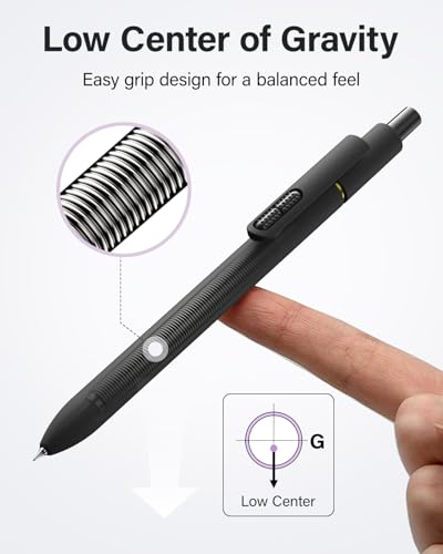 inkipen- 8 Pack Pens, Gel pens Black Ink, Fine Point(0.5mm),Quick-Drying Smooth Writing,School and Office Supplies(black white) - color: black-white-8PCS
