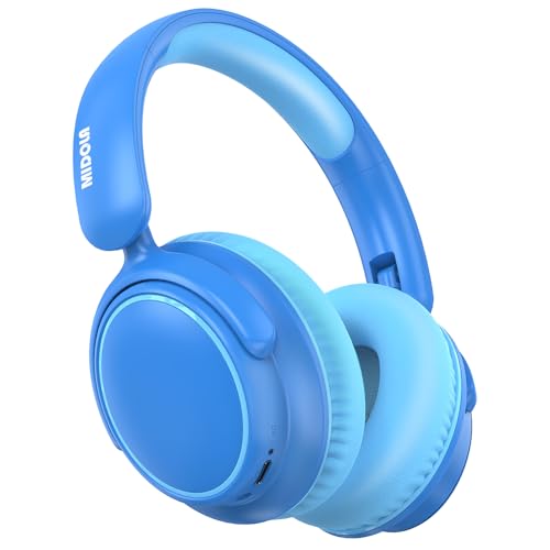 MIDOLA Kids Wireless Headphones Active Noise Cancelling Lightweight Bluetooth Headphone for Kid,Volume Limited 85/94dB Foldable Over-Ear Headset with Mic,68 Hours Playtime,for Toddler Child Blue - color: Blue