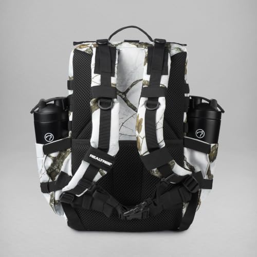 WOLFpak 45L Athletic Gym Backpack - Durable 1000D Waterproof Oxford Material with MOLLE Webbing, Laptop Pocket - color: Realtree Apx Snow