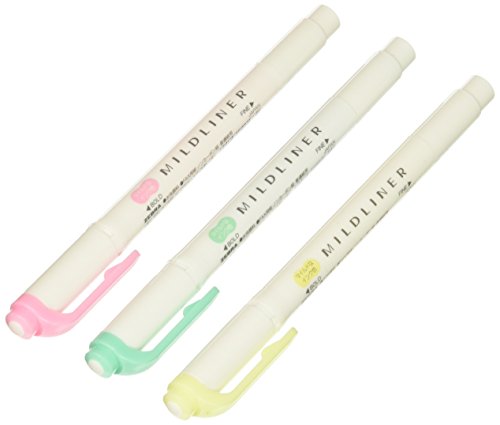 Zebra Highlighter Mild Liner, 3 Color Set (WKT7-3C) - style: 3 color