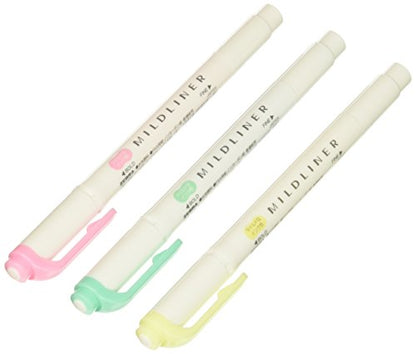 Zebra Highlighter Mild Liner, 3 Color Set (WKT7-3C) - style: 3 color