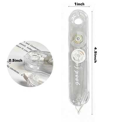 5 Pack White Correction Tape Pen Pull Out Tape for School Supplies
