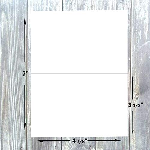 Hamilco Card Stock Folded Blank Cards with Envelopes 3 1/2 x 4 7/8" Scored White Cardstock Paper 80lb Cover - 100 Pack - size: 100 Cards with Envelopes
