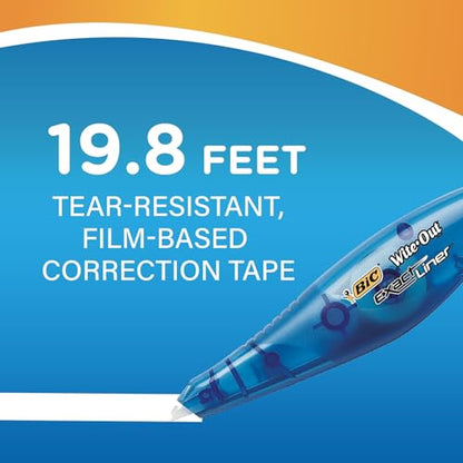 BIC Wite-Out Brand Exact Liner Correction Tape, White, 2-Count