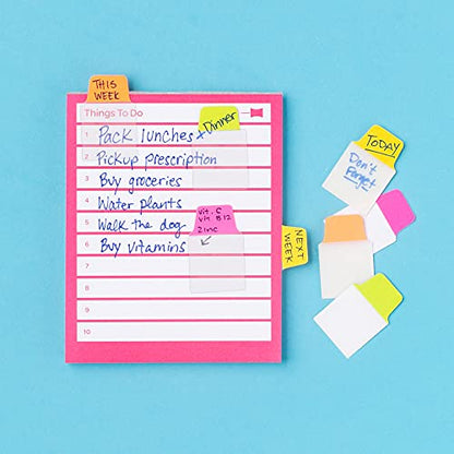 Avery Mini Ultra Tabs, 1" x 1.5", 2-Side Writable, Assorted Neon Colors, 40 Repositionable Tabs (74759)