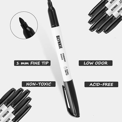 Permanent Markers Bulk Fine Tip 82 Pack, Waterproof Markers, Premium Smear Proof Pens, Quick Drying, Office Supplies for Office, Home