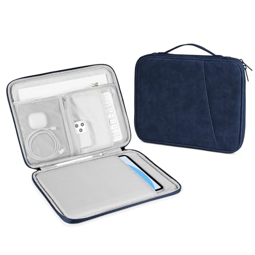 DTTO 9-11 Inch Tablet Sleeve Bag for iPad A16 11-in/Air 11-in M3 M2, iPad 10th Gen 10.9", iPad 9/8/7th Gen 10.2", iPad Air 5/4th Gen 10.9", iPad Pro 11, Galaxy Tab A9+, Waterproof Travel Bag, Navy - color: Navy Blue, size: 9-11 Inch