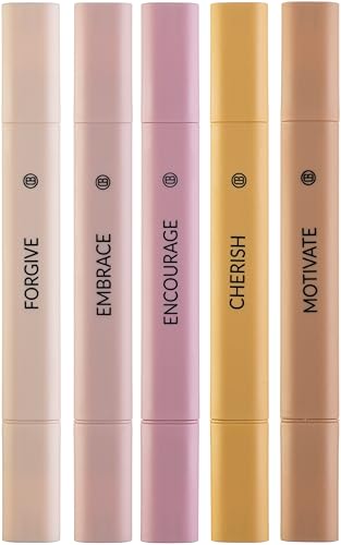 DIVERSEBEE Bible Highlighters Assorted Colors, 5 Pack No Bleed Dual Tip Aesthetic Pastel Highlighter Pens for Journaling, Note Taking, School, Bible Study Supplies and Accessories (Rose) - color: Rose
