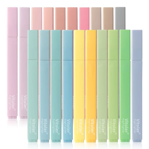 20Pcs Highlighters, Pastel Highlighters Set, Assorted Morandi Color Highlighter, Chisel Tip Bible Highlighter for Office Supplies - color: Morandi Colors