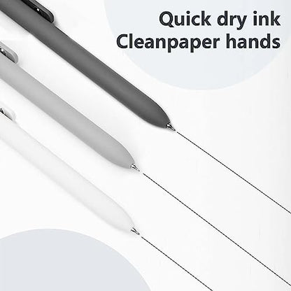 MIUTME 6Pcs Gel Pens, Retractable Gel Pens Quick Dry Ink Pens Fine Point Premium Smooth Writing Pens, Aesthetic Pens for School & Office Supplies - color: Grey,Black,White